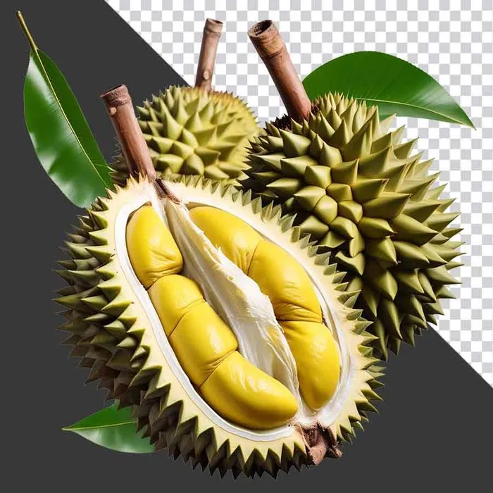 Sầu Riêng Tươi Cắt Lát - Hình Ảnh PNG Chất Lượng Cao cho Thiết Kế Đồ Họa