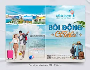 Tờ Rơi Dịch Vụ Du Lịch Minh Travel - File CDR Thiết Kế Chuyên Nghiệp
