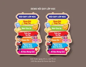 File Corel - Mẫu thiết kế bảng nội quy lớp học đáng yêu và sinh động
