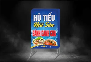 Biển Quảng Cáo Hủ Tiếu Hải Sản Bánh Canh Cua - File corel