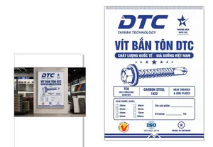 Mẫu thiết kế bao bì nhãn mác vít bắn tôn DTC File Corel