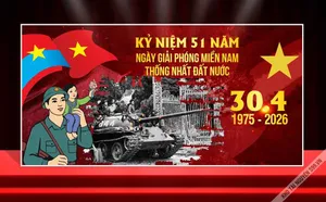 Backdrop Kỷ Niệm 30/4 Giải Phóng Miền Nam - Thống Nhất Đất Nước