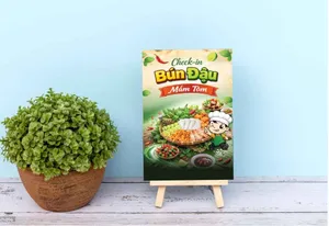 Banner Đứng Bún Đậu Mắm Tôm – File Vector CDR Thiết Kế Quảng Cáo