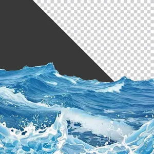 Sóng Biển Xanh Động PNG - Hiệu Ứng Nước Chân Thực Cho Thiết Kế