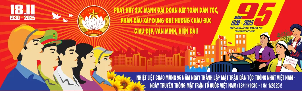 Pano chào mừng kỷ niệm 95 năm ngày thành lập mặt trận  File Corel