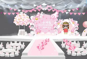 Backdrop Sinh Nhật Nhân Vật Arale File Corel