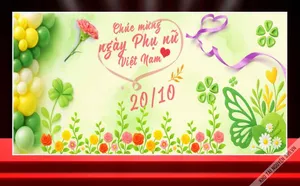 File Corel – Backdrop chúc mừng Ngày Phụ Nữ Việt Nam 20-10