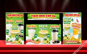 Biển Bảng Quán Nước Ép Trái Cây Đa Năng Chuẩn SEO (File CDR)