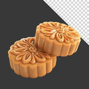 Bánh trung thu hoa văn cách điệu đẹp mắt - Hình ảnh PNG chất lượng cao