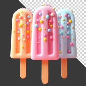 3 Que Kem Màu Pastel Dễ Thương - Hình Ảnh PNG Chất Lượng Cao
