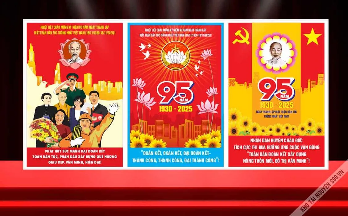 Poster kỷ niệm 95 năm ngày thành lập mặt trận File Corel