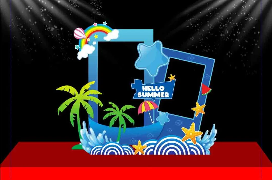 Khung Chụp Ảnh Chủ Đề Mùa Hè: Background Vector CDR