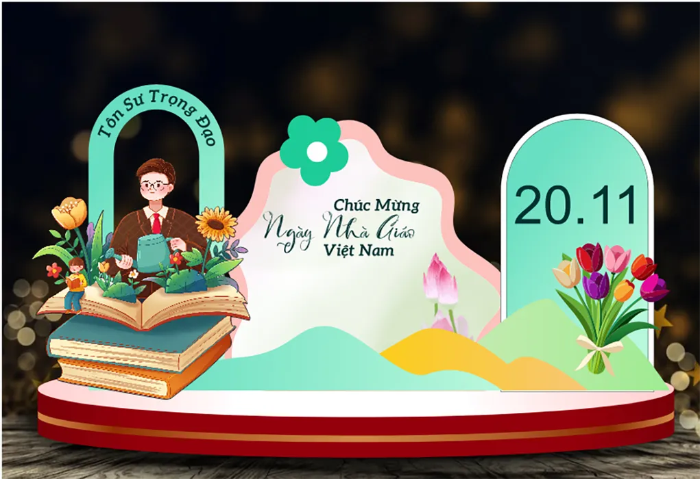 File Corel phông nền chúc mừng Ngày Nhà Giáo Việt Nam 20 -11