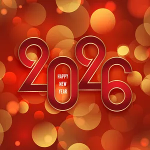 File Ai số 2026 nổi bật nền bokeh đỏ vàng Happy New Year