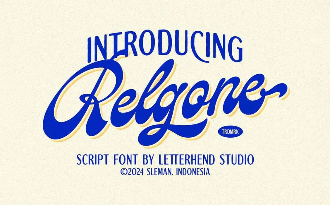 Phông chữ viết tay Retro Việt hóa TH Relgone