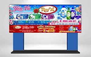 Mẫu thiết kế bảng biển cửa hàng Yến Vũ khai trương File Corel