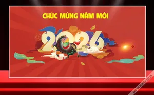 Backdrop Chúc mừng năm mới 2026 ngựa chạy - File Corel