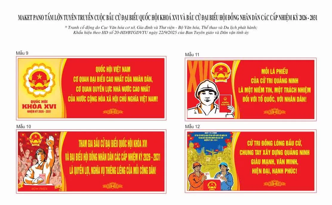 Mẫu Pano tuyên truyền Bầu Cử Đại Biểu Quốc Hội & HĐND Các Cấp Nhiệm Kỳ 2026-2031
