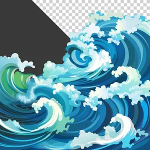 Hình Ảnh Sóng Biển Đồ Họa PNG - Thiết Kế Sắc Nét, Chất Lượng Cao