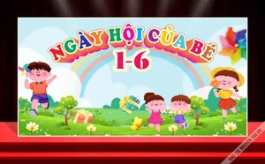 Backdrop Ngày Hội Của Bé 1/6 – Thiết Kế Thiếu Nhi Đáng Yêu