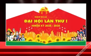 Phông nền đại hội Đảng bộ xã lần thứ I File Corel