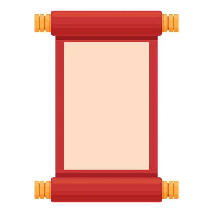 Vector Cuốn Thư Đỏ Vàng Trang Trí