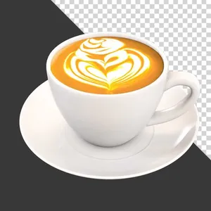 File PNG ly cà phê latte nghệ thuật