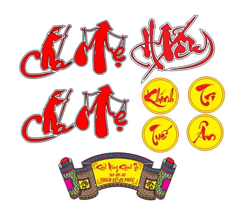 Vector kính mừng khánh thọ File Corel