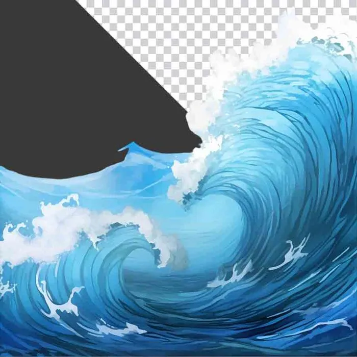 Sóng Biển Cuộn Trào PNG Độ Phân Giải Cao Cho Thiết Kế Đồ Họa