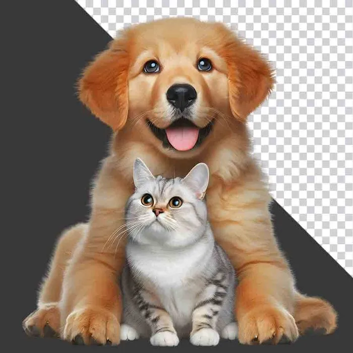 Chó & Mèo Con Đáng Yêu - File PNG Chất Lượng Cao cho Thiết Kế