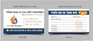 Mẫu thiết kế name card tổng đại lý ga Việt Phương File Corel