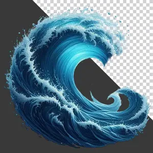 File PNG Sóng biển cuộn vòng 