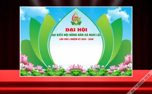 Backdrop đại hội đại biểu hội đồng nhân dân xã Nghi Lộc