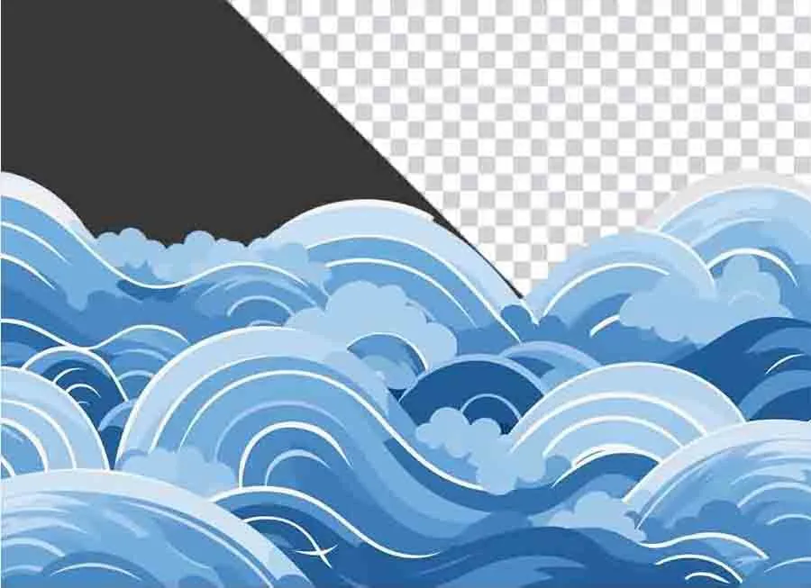 Hình ảnh sóng nước soay nghệ thuật - File PNG
