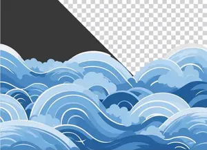 Hình ảnh sóng nước soay nghệ thuật - File PNG