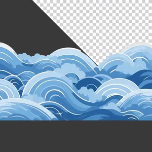 Hình ảnh sóng nước soay nghệ thuật - File PNG