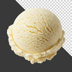 File PNG viên kem vani cận cảnh tách nền sắc nét