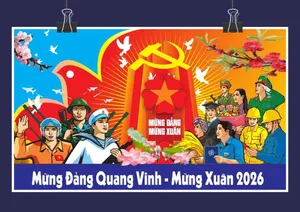 Bộ 6 tranh pano cổ động tuyên truyền đại hội mừng đảng mừng xuân file corel