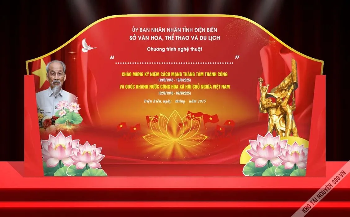 Backdrop CDR Kỷ niệm Cách mạng Tháng Tám & Quốc khánh 2/9