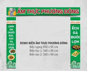 Biển Hiệu Quán Ăn Ẩm Thực Phương Đông CDR – Thiết Kế Đồ Họa Cao Cấp