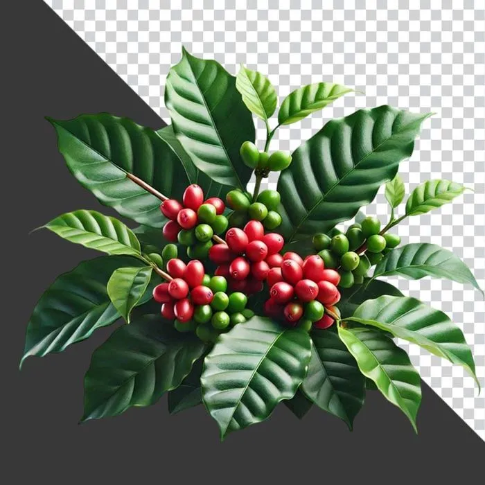  File PNG cành cà phê chín đỏ tươi 