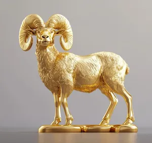 Tượng Dê Vàng 3D Sang Trọng - File JPG Chất Lượng Cao