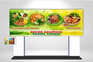 File Corel - Mẫu thiết kế bảng hiệu quảng cáo Nem nướng Định Công