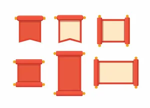 Bộ cuốn thư nhiều kiểu dáng định dạng file Vector