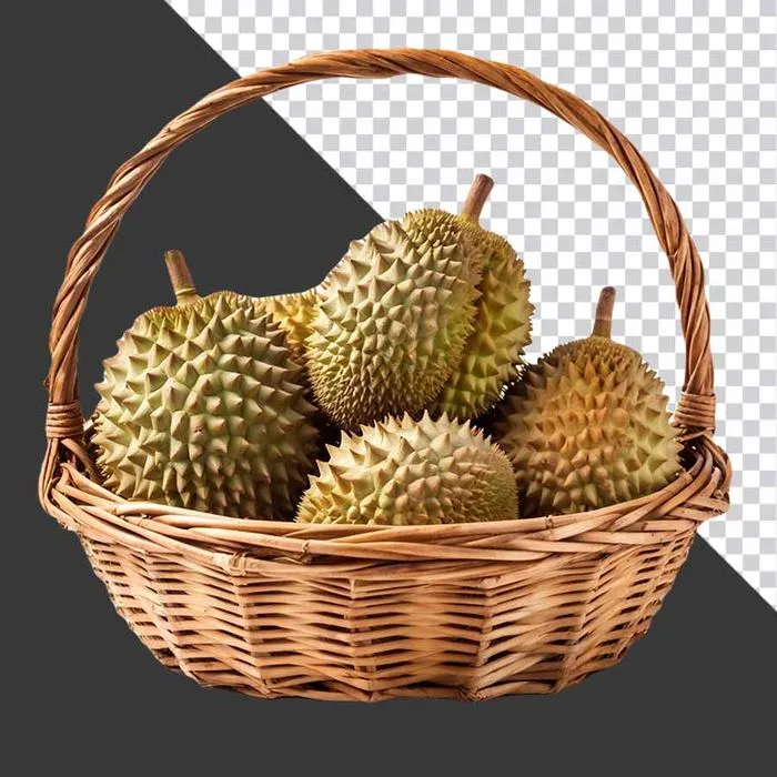Giỏ Sầu Riêng PNG Chất Lượng Cao - Tài Nguyên Đồ Họa Độc Đáo