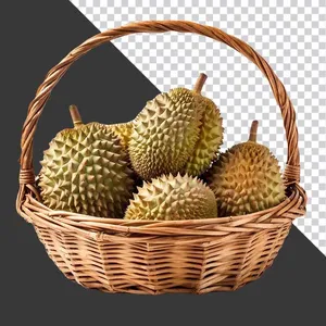 Giỏ Sầu Riêng PNG Chất Lượng Cao - Tài Nguyên Đồ Họa Độc Đáo
