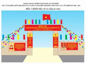 Cổng trang trí Bầu Cử Đại Biểu Quốc Hội & HĐND 2026-2031 (CDR)