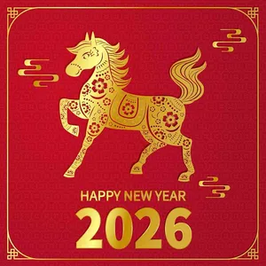 Chú ngựa vàng dũng mãnh 3D Tết 2026 - File Ai