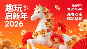 Hình Minh Họa Con Ngựa Năm Mới 2026 Chúc Mừng Năm Mới Đẹp Mắt