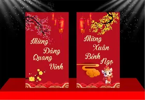 Bộ liễn Mừng Đảng Mừng Xuân Bính Ngọ 2026 hình ngựa chibi và hoa mai đào File corel